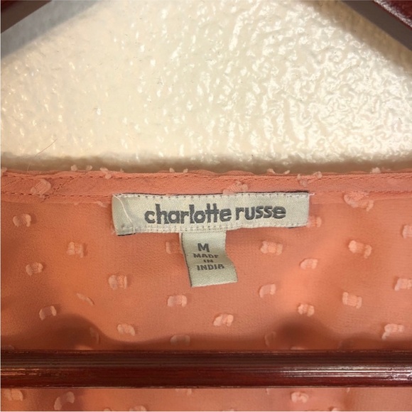 Charlotte Russe Pink Peach Polka Dot Dress - Picture 10 of 13